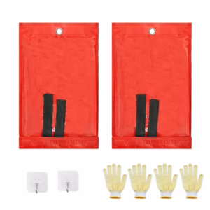 Rich Fire Blanket Fire 2 Pack + 2 Free Gloves Emergency Flame Retardent