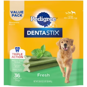 Pedigree Dentastix Fresh Flavor, Large Breed Dog Treats, 1.87 Lb. Bag